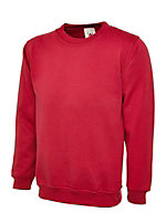 Uneek - Unisex Classic Sweatshirt/Jumper - 50% Polyester 50% Cotton - Red - Size 6XL