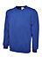Uneek - Unisex Classic Sweatshirt/Jumper - 50% Polyester 50% Cotton - Royal - Size L