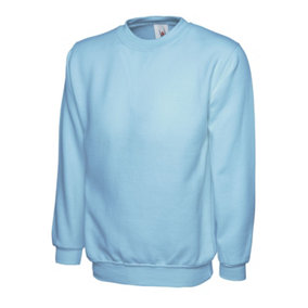 Uneek - Unisex Classic Sweatshirt/Jumper - 50% Polyester 50% Cotton - Sky - Size 2XL