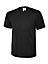 Uneek - Unisex Classic T-shirt - Reactive Dyed - Black - Size 2XL