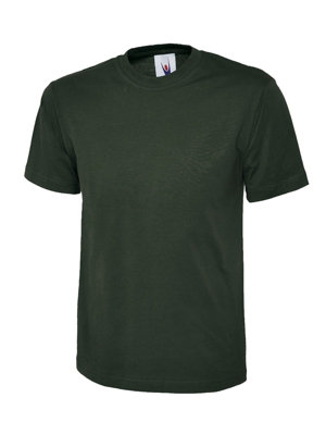 Uneek - Unisex Classic T-shirt - Reactive Dyed - Bottle Green - Size 2XL
