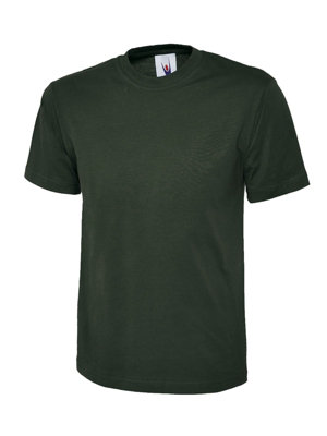 Uneek - Unisex Classic T-shirt - Reactive Dyed - Bottle Green - Size M