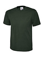 Uneek - Unisex Classic T-shirt - Reactive Dyed - Bottle Green - Size XS