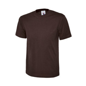 Uneek - Unisex Classic T-shirt - Reactive Dyed - Brown - Size 2XL