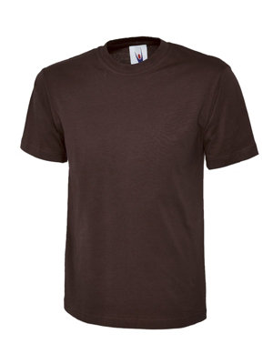 Uneek - Unisex Classic T-shirt - Reactive Dyed - Brown - Size 4XL