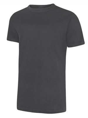 Uneek - Unisex Classic T-shirt - Reactive Dyed - Charcoal - Size 3XL