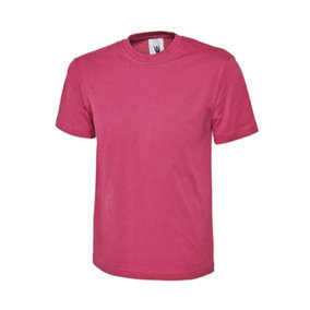 Uneek - Unisex Classic T-shirt - Reactive Dyed - Hot Pink - Size L