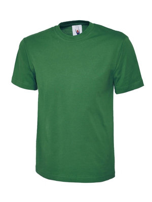 Uneek - Unisex Classic T-shirt - Reactive Dyed - Kelly Green - Size 2XL