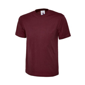 Uneek - Unisex Classic T-shirt - Reactive Dyed - Maroon - Size M