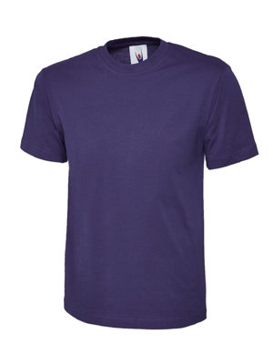 Uneek - Unisex Classic T-shirt - Reactive Dyed - Purple - Size XL