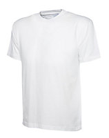 Uneek - Unisex Classic T-shirt - Reactive Dyed - White - Size XS
