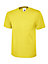 Uneek - Unisex Classic T-shirt - Reactive Dyed - Yellow - Size XS