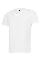 Uneek - Unisex Classic V Neck T-shirt - Reactive Dyed - White - Size S