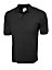 Uneek - Unisex Cotton Rich Poloshirt - 100% Cotton - Black - Size 4XL