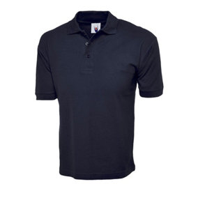 Uneek - Unisex Cotton Rich Poloshirt - 100% Cotton - Navy - Size 2XL