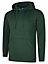 Uneek - Unisex Deluxe Hooded Sweatshirt/Jumper - 60% Ring Spun Combed Cotton 40% Polyester - Bottle Green - Size 5XL