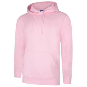 Uneek - Unisex Deluxe Hooded Sweatshirt/Jumper - 60% Ring Spun Combed Cotton 40% Polyester - Pink - Size 2XL