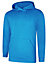 Uneek - Unisex Deluxe Hooded Sweatshirt/Jumper - 60% Ring Spun Combed Cotton 40% Polyester - Reef Blue - Size L