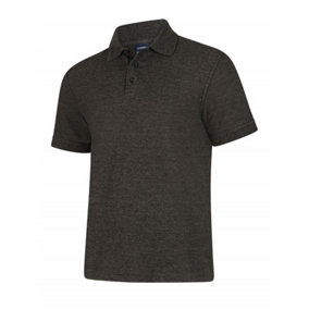 Uneek - Unisex Deluxe Poloshirt - 50% Polyester 50% Cotton - Charcoal - Size 2XL