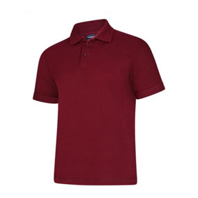Uneek - Unisex Deluxe Poloshirt - 50% Polyester 50% Cotton - Maroon - Size 5XL