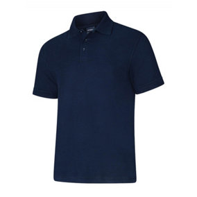 Uneek - Unisex Deluxe Poloshirt - 50% Polyester 50% Cotton - Navy - Size 5XL