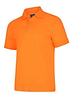 Uneek - Unisex Deluxe Poloshirt - 50% Polyester 50% Cotton - Orange - Size M