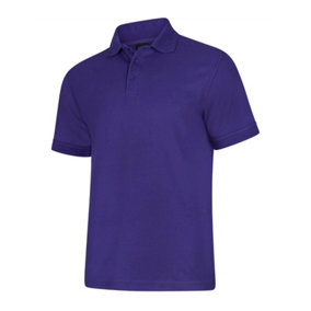 Uneek - Unisex Deluxe Poloshirt - 50% Polyester 50% Cotton - Purple - Size XS
