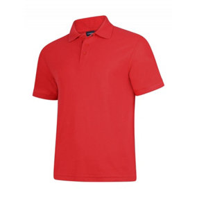 Uneek - Unisex Deluxe Poloshirt - 50% Polyester 50% Cotton - Red - Size 4XL