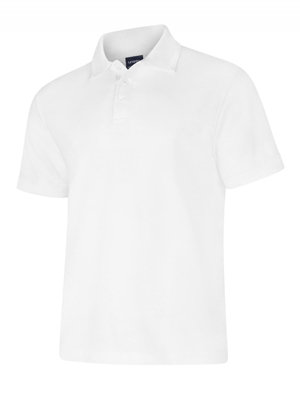 Uneek - Unisex Deluxe Poloshirt - 50% Polyester 50% Cotton - White - Size 5XL