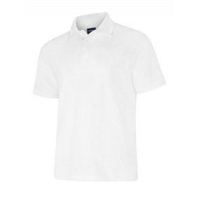 Uneek - Unisex Deluxe Poloshirt - 50% Polyester 50% Cotton - White - Size L