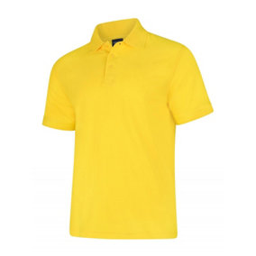 Uneek - Unisex Deluxe Poloshirt - 50% Polyester 50% Cotton - Yellow - Size 3XL