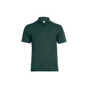 Uneek - Unisex Eco-friendly Polo Shirt - 50% Recycled Polyester 30% Recycled Cotton 20% Organic Cotton  - Bottle Green - Size 4XL