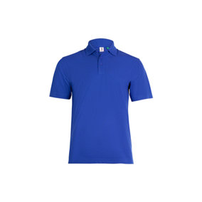 Uneek - Unisex Eco-friendly Polo Shirt - 50% Recycled Polyester 30% Recycled Cotton 20% Organic Cotton  - Royal - Size 4XL