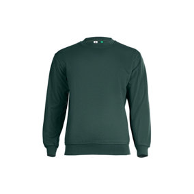 Uneek - Unisex Eco-friendly Sweatshirt/Jumper - Super Soft Luxurious Feel Fabric - Bottle Green - Size XS