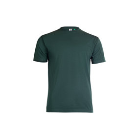 Uneek - Unisex Eco-friendly T Shirt - 75% Organic Cotton 25% Recycled Cotton - Bottle Green - Size XS