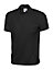 Uneek - Unisex Jersey Poloshirt - 100% Cotton - Black - Size L