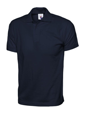 Uneek - Unisex Jersey Poloshirt - 100% Cotton - Navy - Size XS