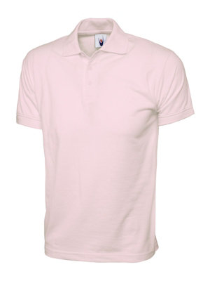 Uneek - Unisex Jersey Poloshirt - 100% Cotton - Pink - Size M