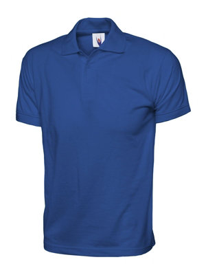 Uneek - Unisex Jersey Poloshirt - 100% Cotton - Royal - Size 2XL