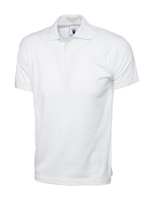 Uneek - Unisex Jersey Poloshirt - 100% Cotton - White - Size 3XL