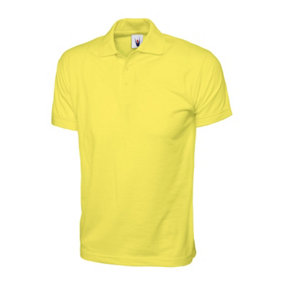 Uneek - Unisex Jersey Poloshirt - 100% Cotton - Yellow - Size XS