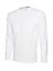 Uneek - Unisex Long Sleeve T-shirt - Reactive Dyed - White - Size M