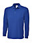 Uneek - Unisex Longsleeve Poloshirt - 50% Polyester 50% Cotton - Royal - Size 4XL