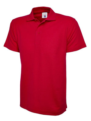 Uneek - Unisex Olympic Poloshirt - 50% Polyester 50% Cotton - Red - Size 3XL