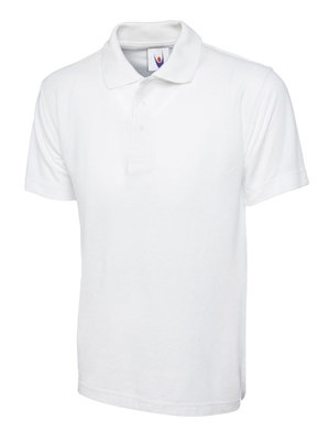 Uneek - Unisex Olympic Poloshirt - 50% Polyester 50% Cotton - White - Size 3XL