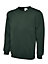 Uneek - Unisex Olympic Sweatshirt/Jumper - 50% Polyester 50% Cotton - Bottle Green - Size 4XL