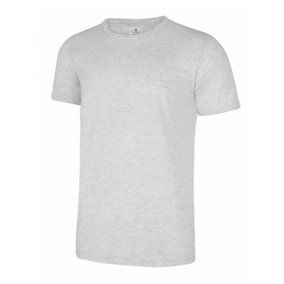 Uneek - Unisex Olympic T-shirt - Reactive Dyed - Heather Grey - Size 2XL