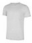 Uneek - Unisex Olympic T-shirt - Reactive Dyed - Heather Grey - Size L