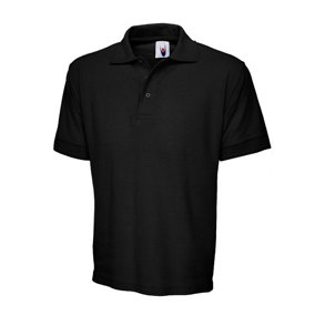Uneek - Unisex Poloshirt - Reactive Dyed - Black - Size 3XL
