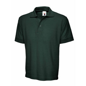 Uneek - Unisex Poloshirt - Reactive Dyed - Bottle Green - Size L